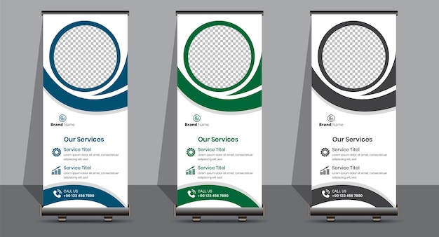 Modern roll up banner design