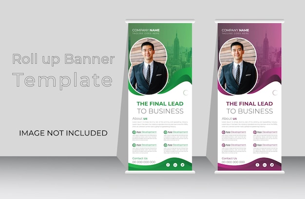 Modern Roll up Banner Template or Corporate Pull up Banner Design for business