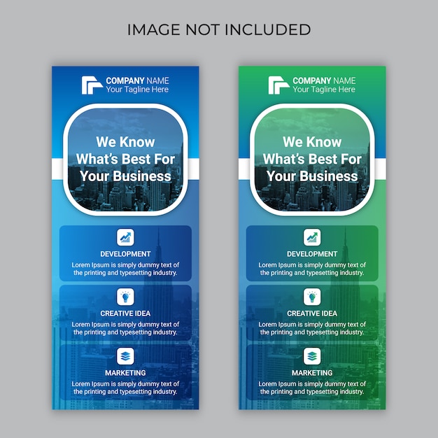 Vector modern roll up banner with gradient color