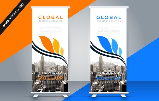 Modern roll up banners template