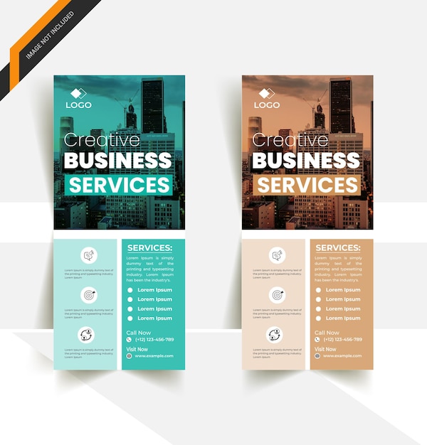 modern rollup banner design business rack card or dl flyer templates