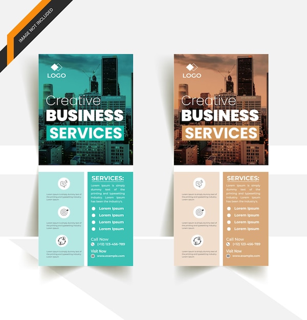 Vector modern rollup banner design business rack card or dl flyer templates