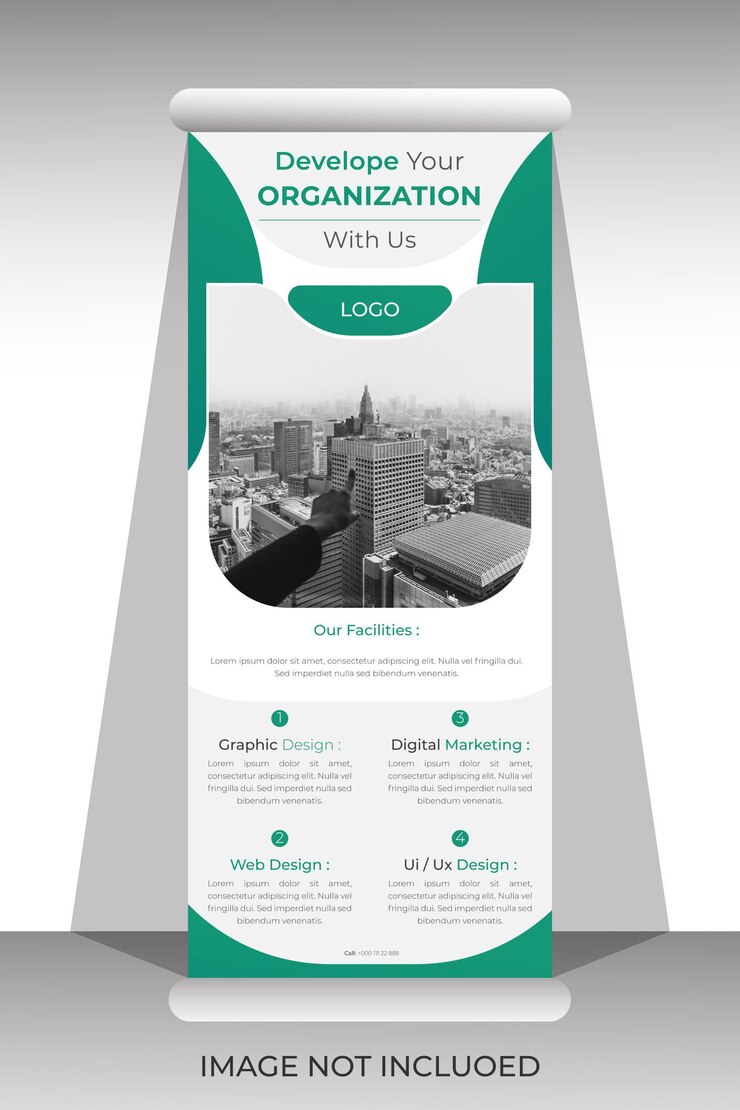 Modern rollup banner design template