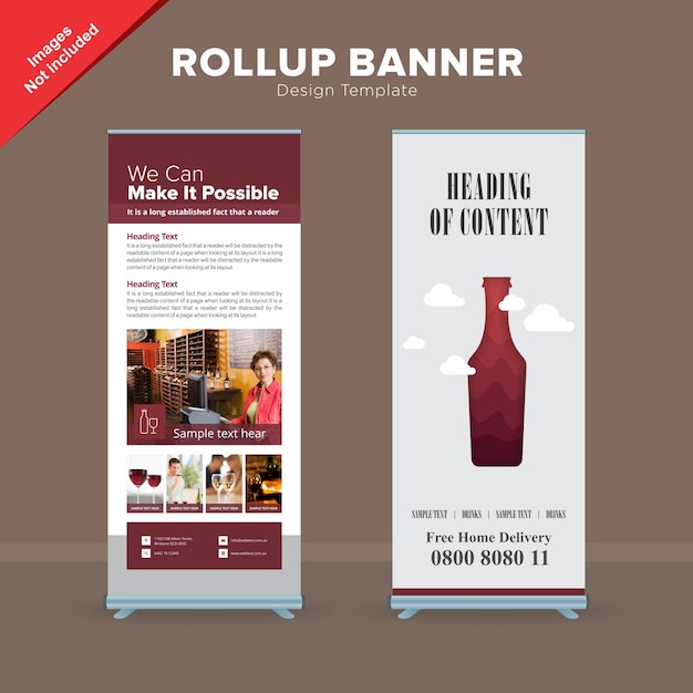 Modello di banner rollup moderno