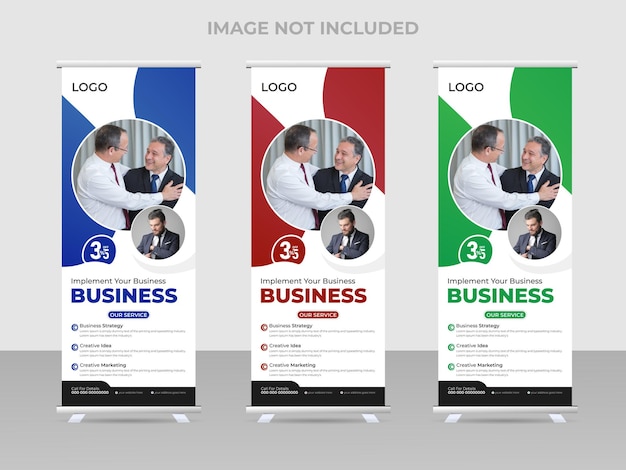 ベクトル ビジネス会議のための近代的なロールアップテンプレート
