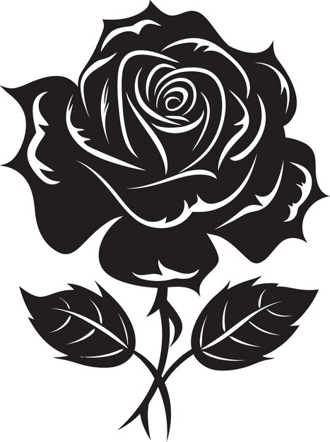 Vector modern rose emblem in vector art een moderne en artistieke interpretatie van een roos rose profile met c