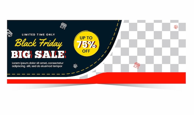 Modern sale banner for black friday season