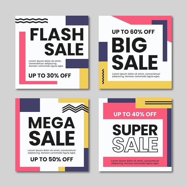 modern sale banner post template