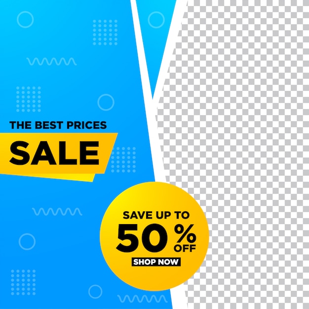 Modern sale banner template web social media