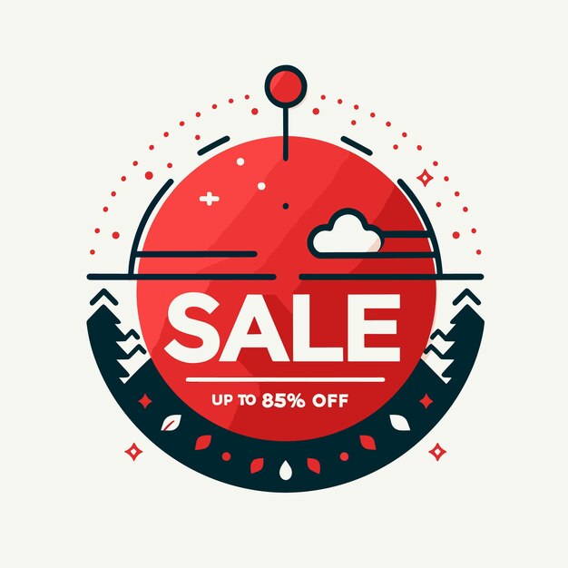 Modern sale banner vector illustration generated ai