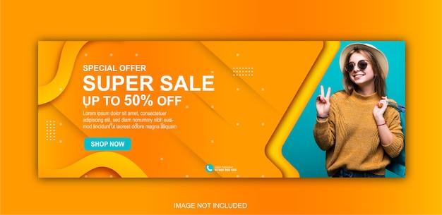 Vector modern sale banner for web and social media