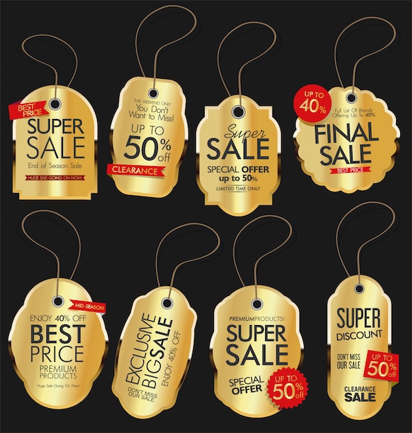 Modern sale banners and labels collection