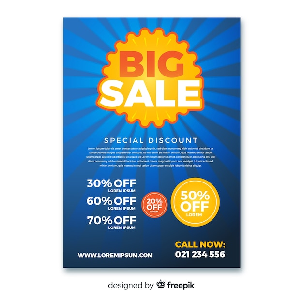 Modern sale flyer template