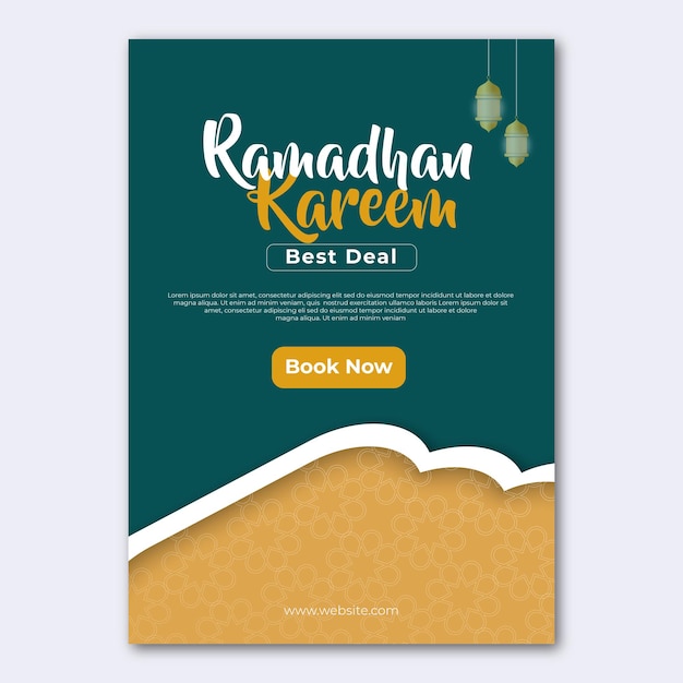 Vector modern sale poster ramadan template