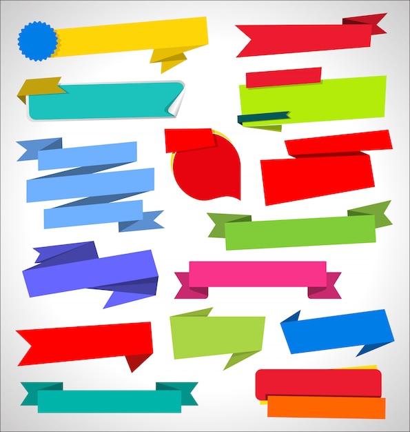 Vector modern sale ribbons