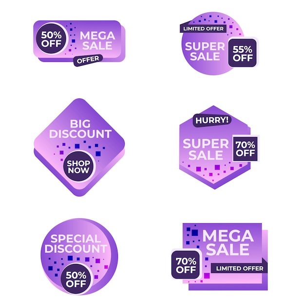 Modern sale tags collection