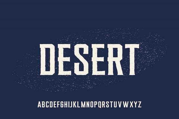 Modern sans serif font creative alphabet grunge texture