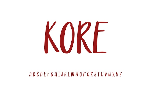 Modern sans serif font creative alphabet
