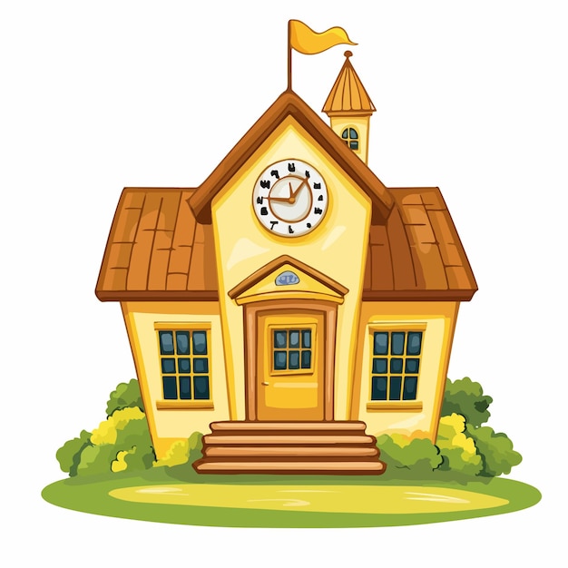 Vector modern school design overlay on white background vector illustration