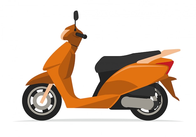 Vector modern scooter motorcycle