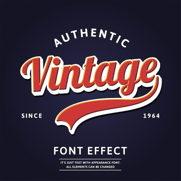 Vettore scritta moderna vintage autentico tipo di logo