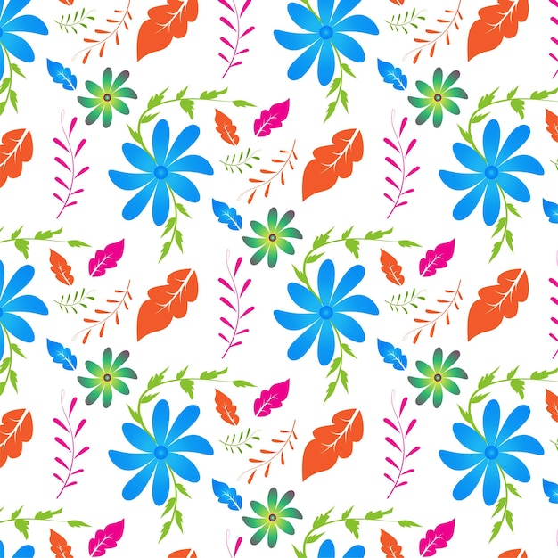 Modern seamless floral repeat patterns for print