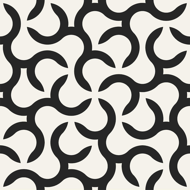 Modern seamless geometric pattern with creative shapes Endless monochrome background