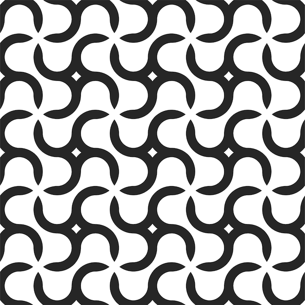 Modern seamless geometric pattern with creative shapes Endless monochrome background