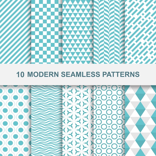 Modern seamless geometric patterns