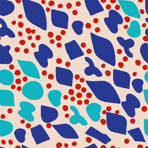 Modern seamless pattern with abstract shapes