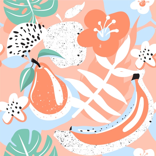 Vector modern seamless tropical pattern.