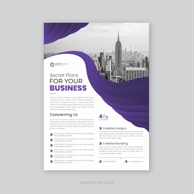 Modern secret plans for business flyer design