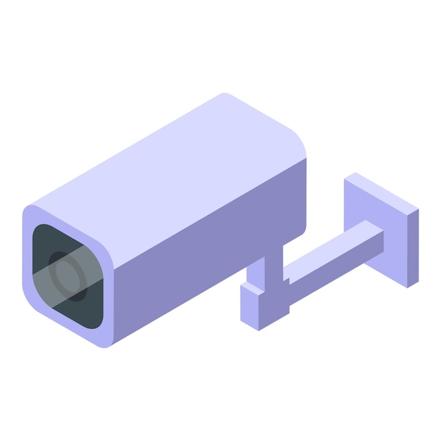 modern security camera observing in isometric view