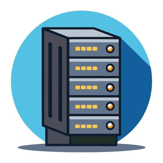 Modern Server Vector Clean and Professional Illustration for Technology ...
