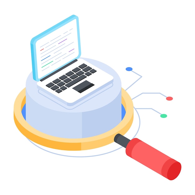 Modern Set of Cryptocurrency Analysis Isometric Icons