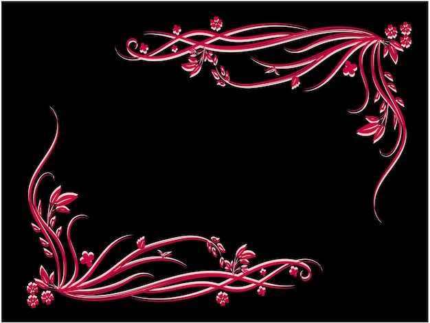 Vector modern set of floral ornaments