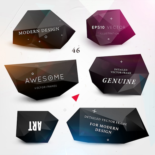 Vector modern set template space text