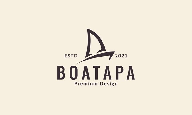 Vector modern shape boat sea logo vector symbol icon design illustration