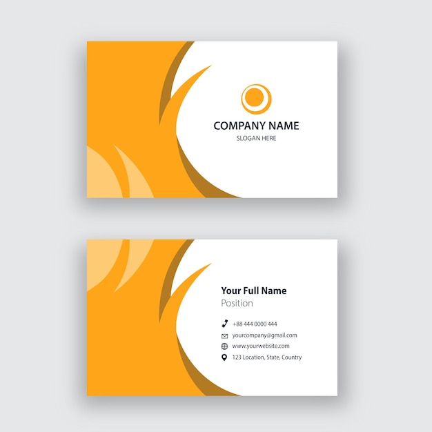 Modern shape business card template