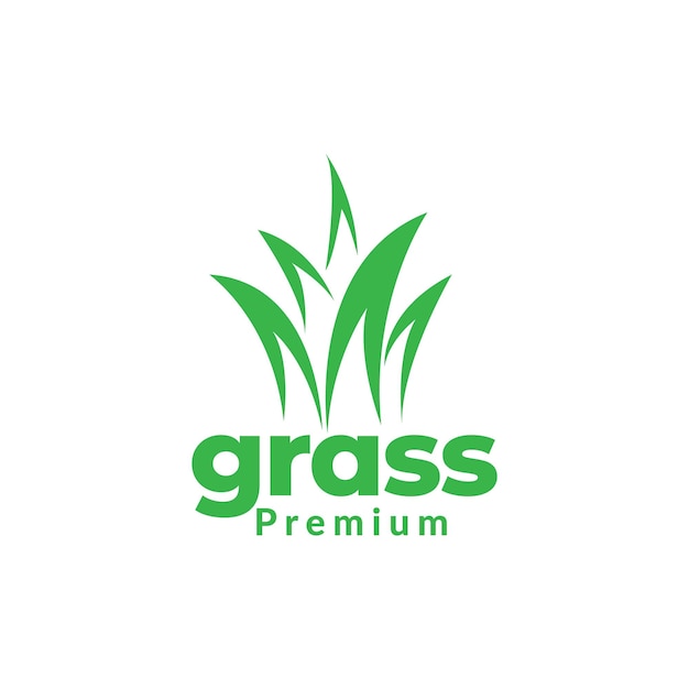 Modern shape green grass logo design vector graphic symbol icon illustration creative idea