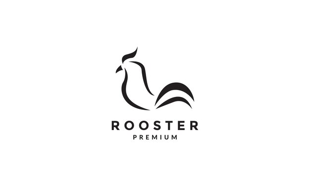 Modern shape rooster logo symbol icon vector graphic design illustration