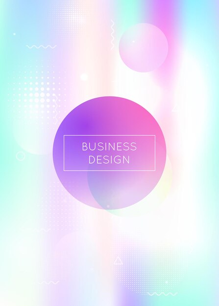 Modern shape vibrant dots dynamic flyer neon background viol