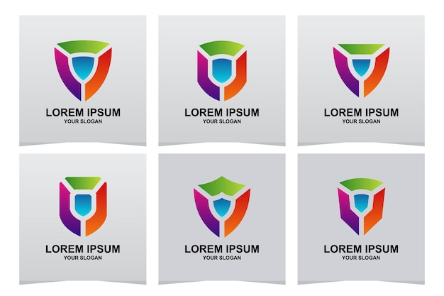 Modern shield logo designs