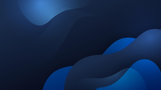 モダンな光沢のある現実的なダーク ブルー ブラック シャドウ抽象的なデザイン プレゼンテーションの背景技術ネットワーク ベクトル イラスト バナー カバー web チラシ カード ポスター テクスチャ スライド マガジン