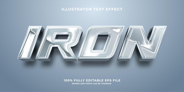 Modern Shiny Silver Editable 3D Text Effect