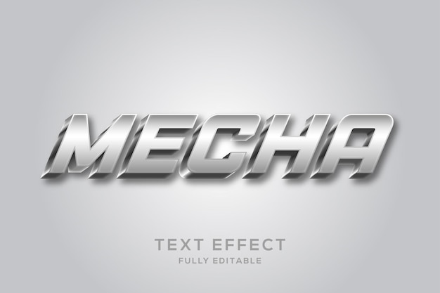 Modern shiny silver  text effect