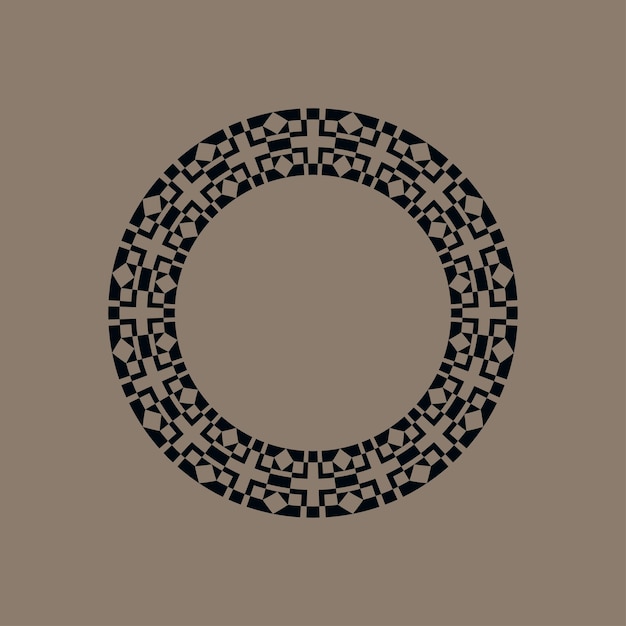 modern siercirkel frame border decoratief patroon