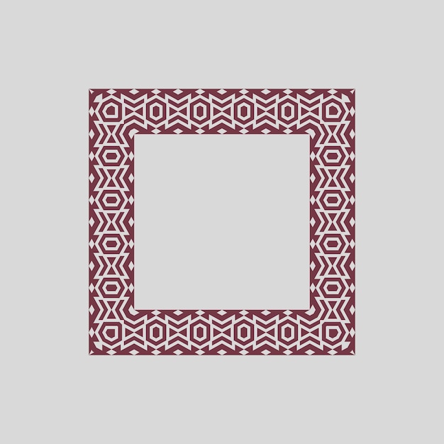 modern sierlijk vierkant frame border decoratief patroon