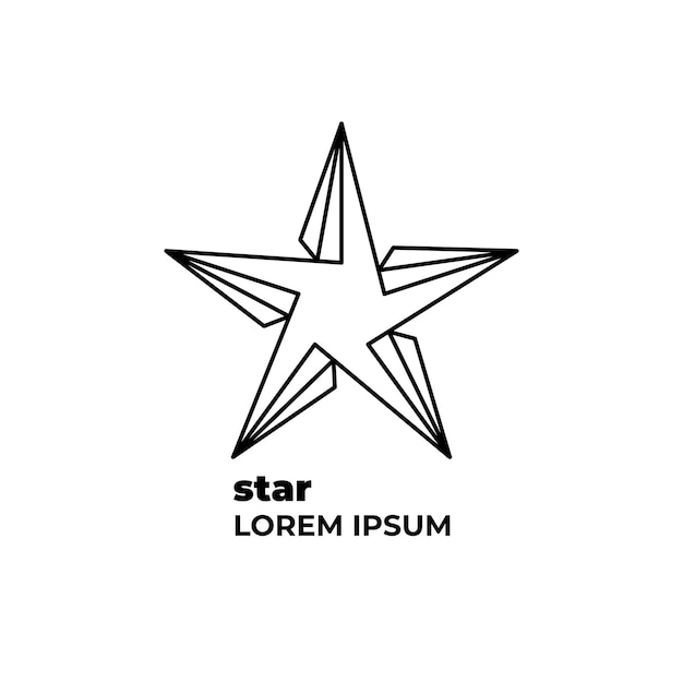 Vector modern sign star on a white background