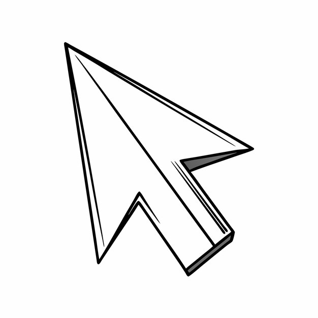 modern simple arrow white background